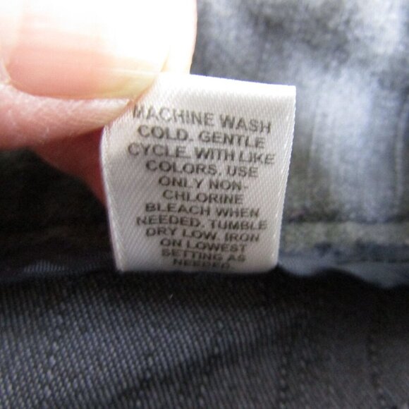 VTG Y2K CATO Gray Denim Midi Flared Western Cowgirl Boho Grunge Modest Skirt 4 - Picture 9 of 10